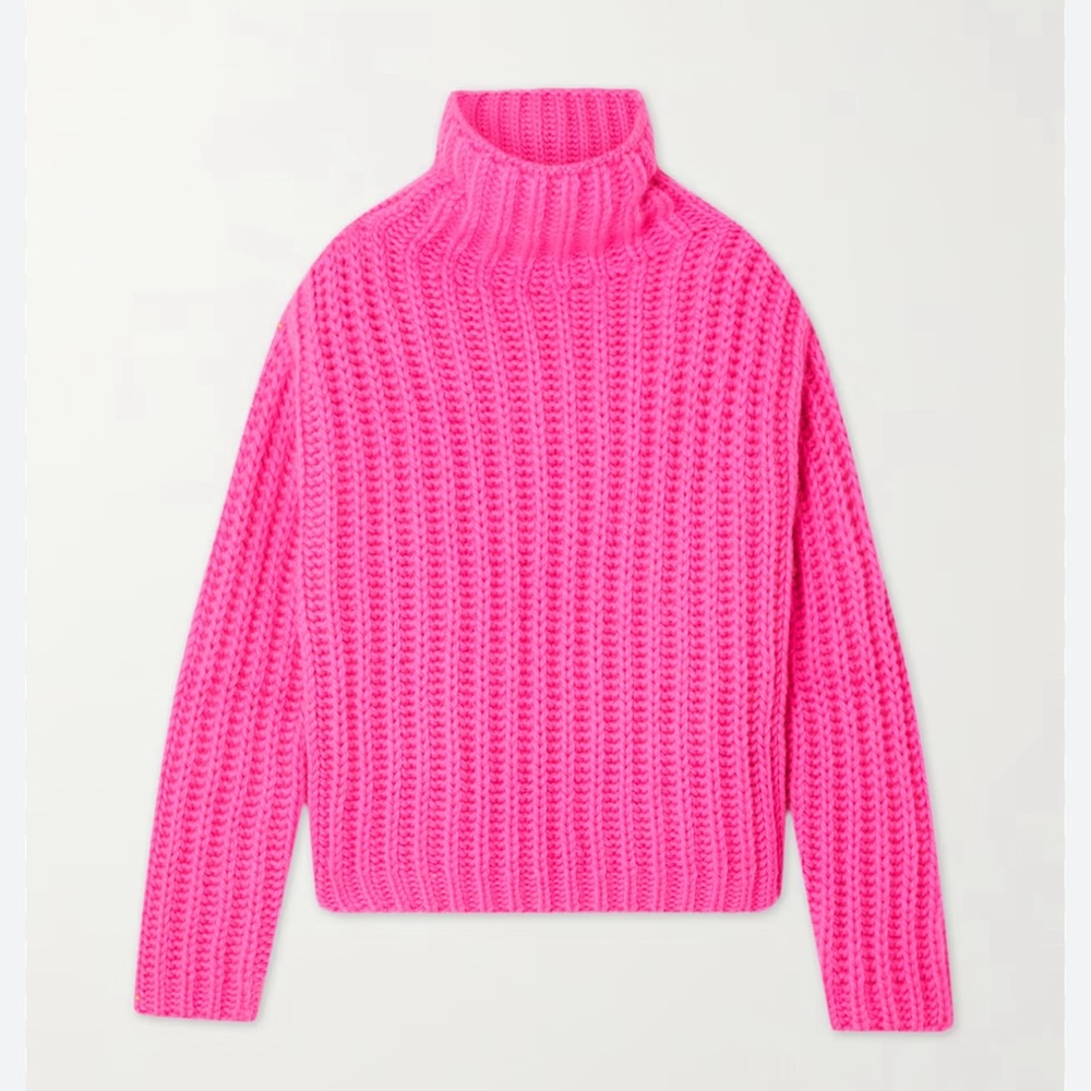 RED Valentino Ribbed Wool & Mohair Blend Sweater (Small)